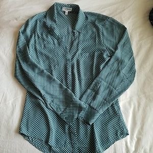NWOT polka dot Express portofino shirt